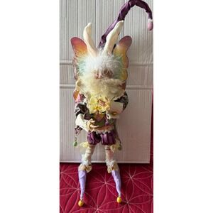 Mark Roberts Limited Edition Easter Fairy Bunny Jester Collectible Doll Rainbow